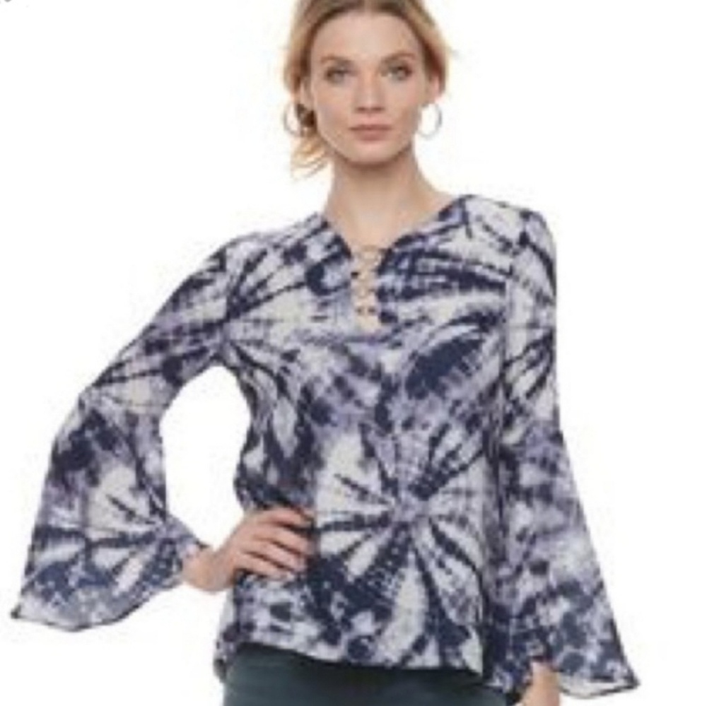 ROCK REPUBLIC tie dye blouse